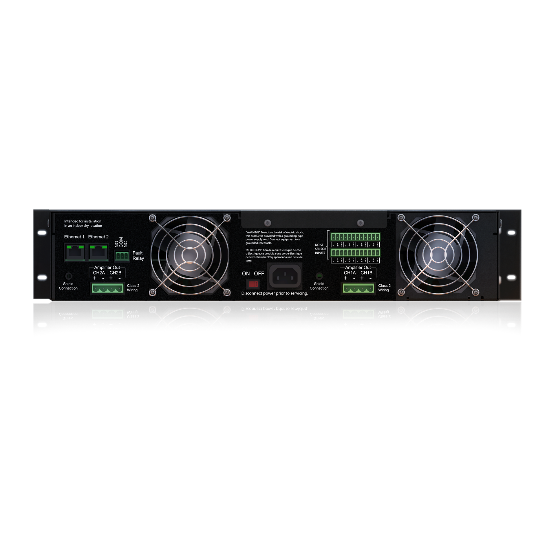 Atlas IED DNA2404DL 4-Channel Digital Power Amp, 6000W, 70V, Dante