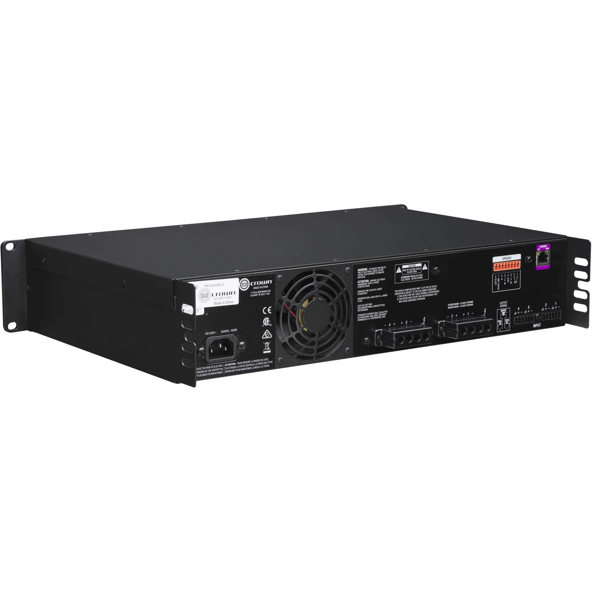 Crown CDi4x600 4 Channel 600W per @ 4Ω 70V Power Amplifier + DSP