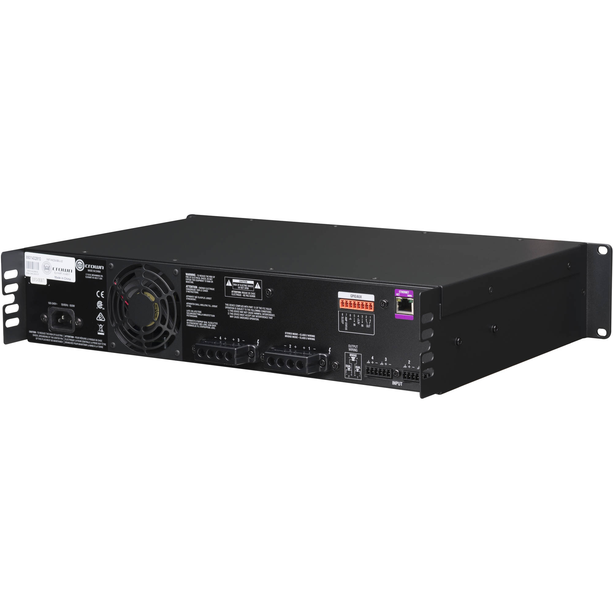 Crown CDi4x600 4 Channel 600W per @ 4Ω 70V Power Amplifier + DSP