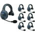 Eartec Co EVX7S Full Duplex Wireless Intercom System W/ 7 Headsets