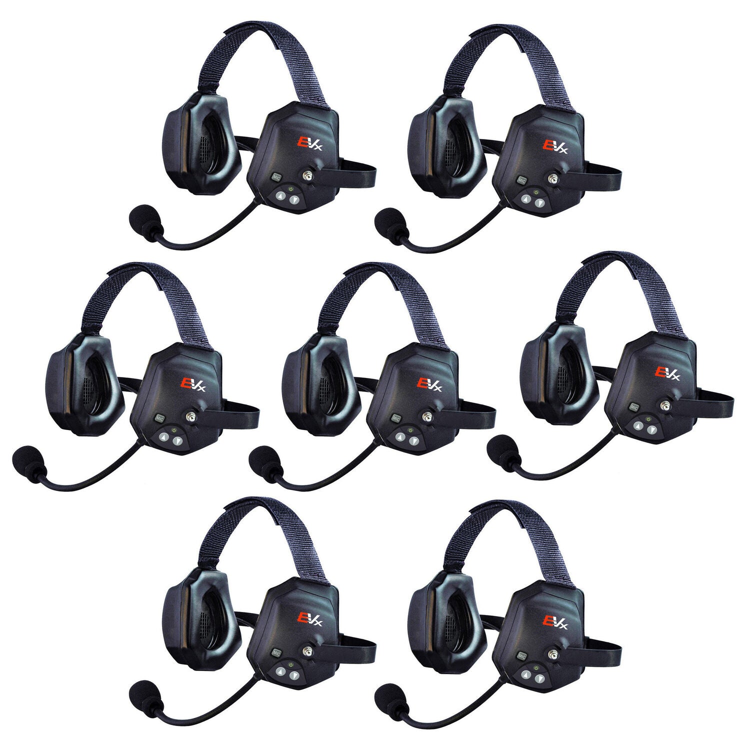 Eartec Co EVXT7 EVADE Full Duplex Wireless Intercom System W/ 7 Headsets