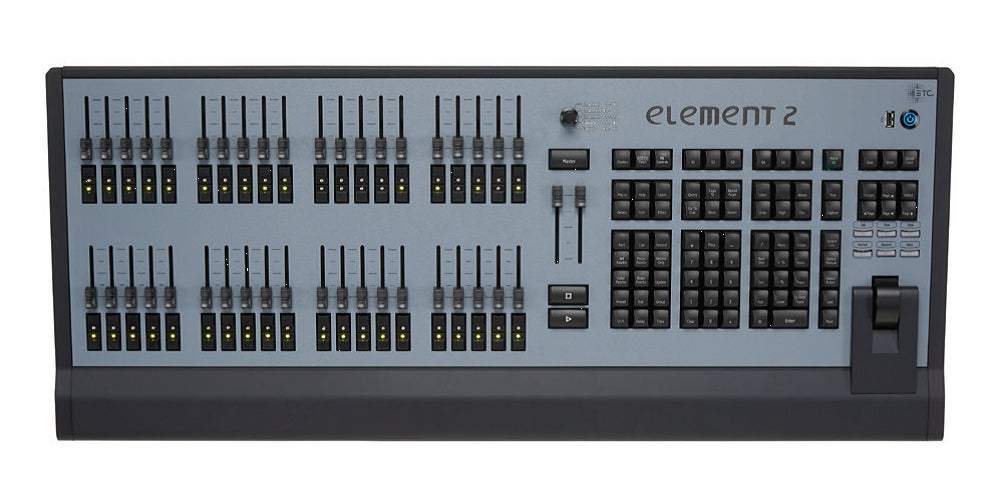 ETC Element 2 Control Console Lighting Control Console with 6144 Outputs and 40 Faders