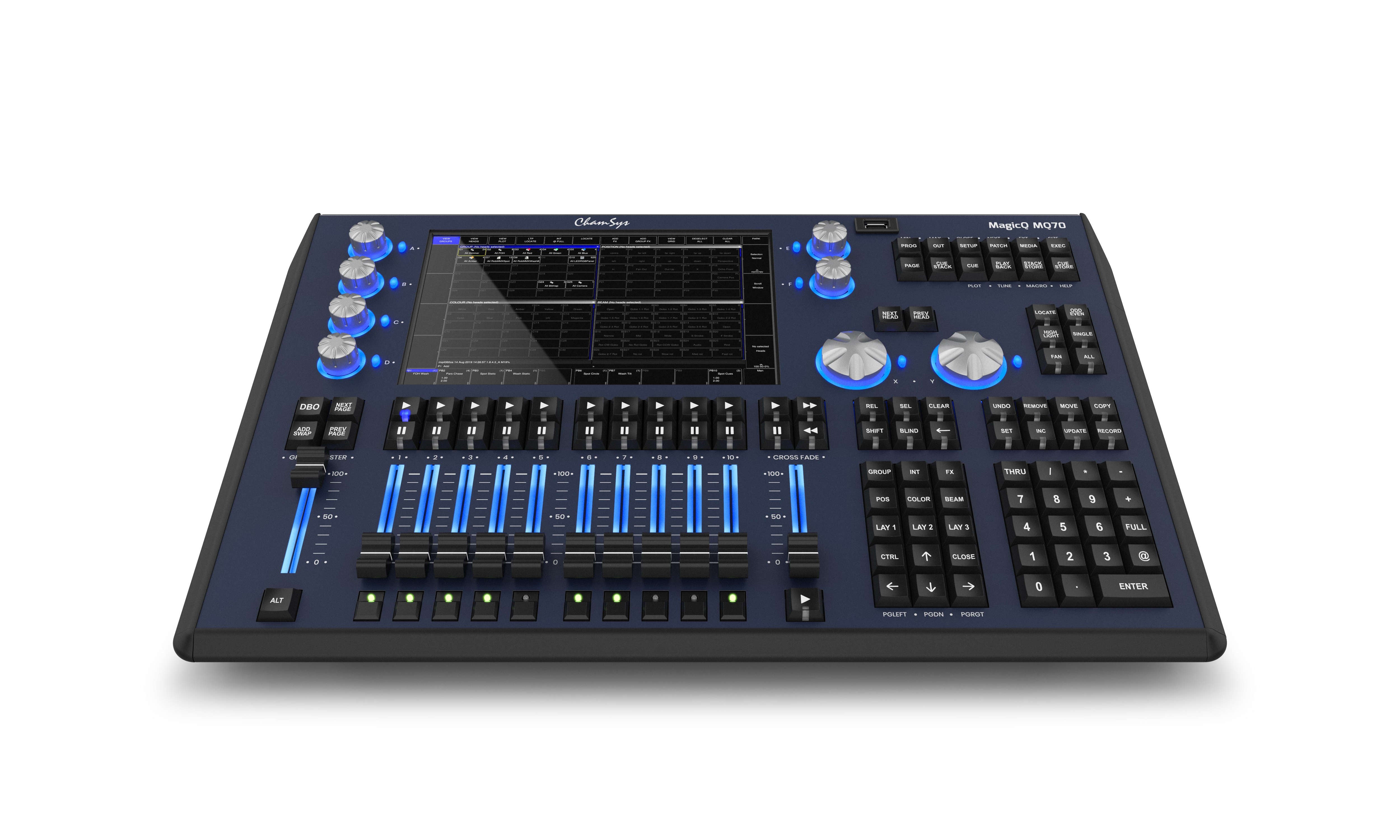ChamSys MQ70 Compact-sized 24 Universe Lighting Console with 4 DMX Outputs