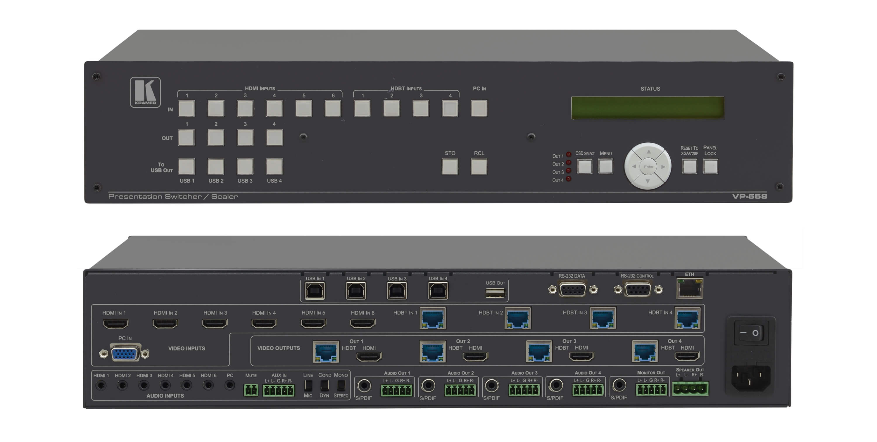 Kramer VP-558/110V Boardroom Presentation Switcher/Quad Scaler