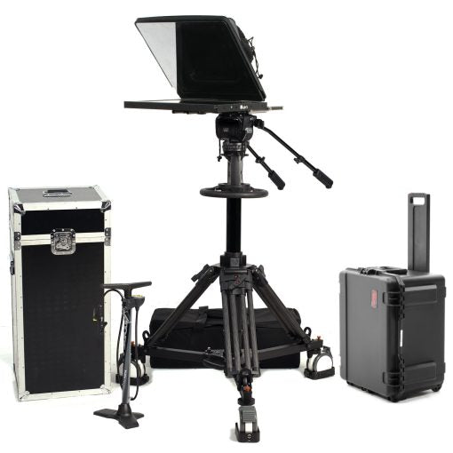 ikan PT4700-PEDESTAL-TK 17" Teleprompter, Pedestal & Dolly Turnkey w/ Travel Case