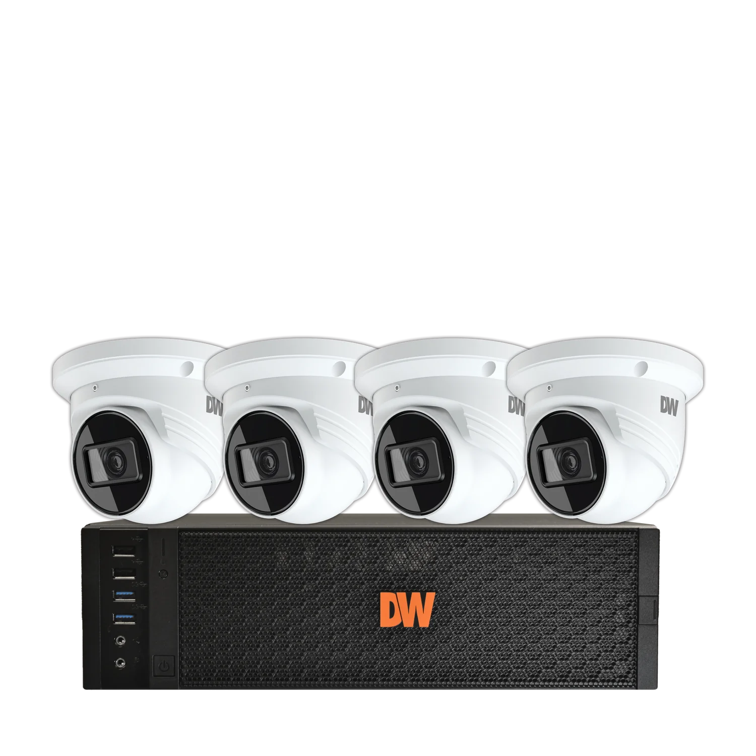 Digital Watchdog DW-DX1VSTK24 Blackjack 2TB DX Server +4 MEGApix 4MP Turret Cameras