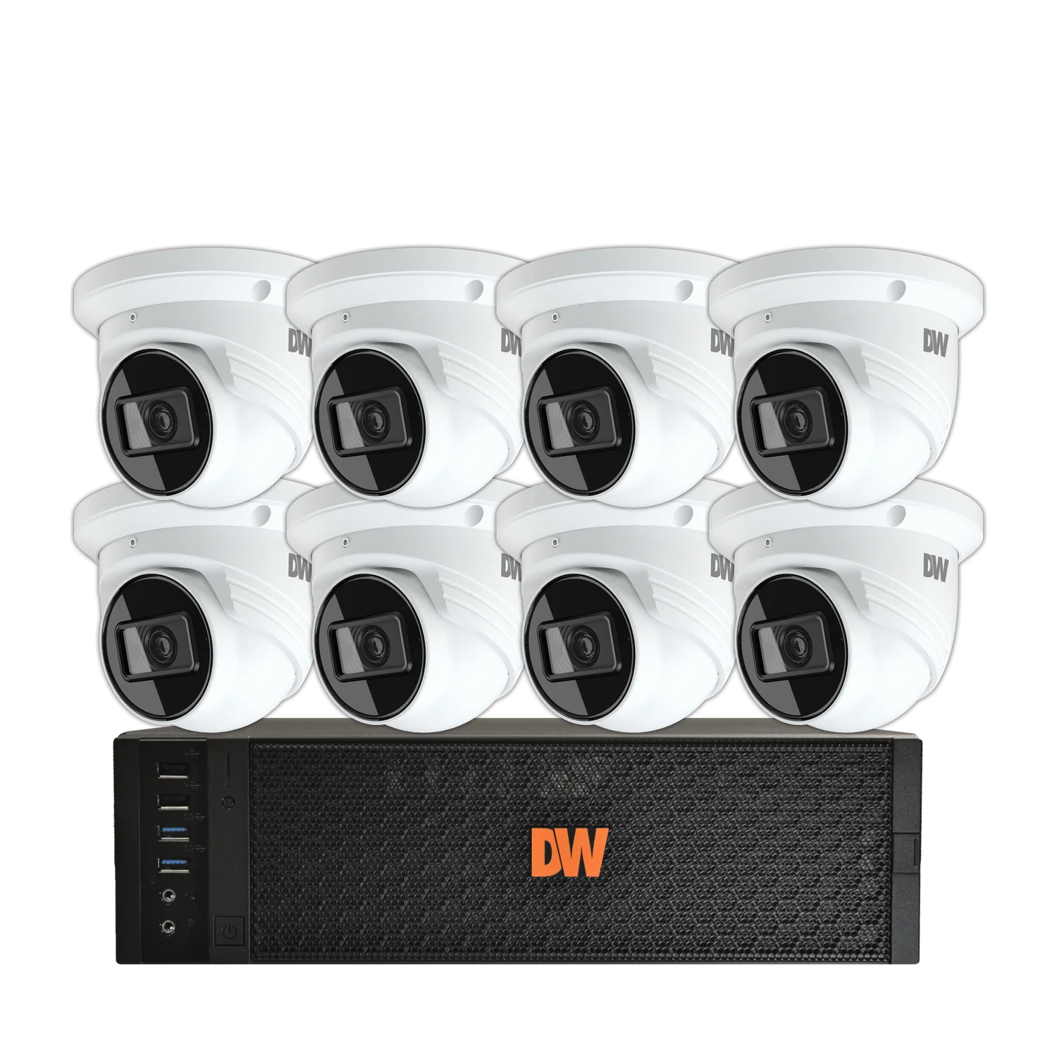 Digital Watchdog DW-DX1VSTK48 Blackjack DX Server 4TB +8 MEGApix 4MP Turret Cameras