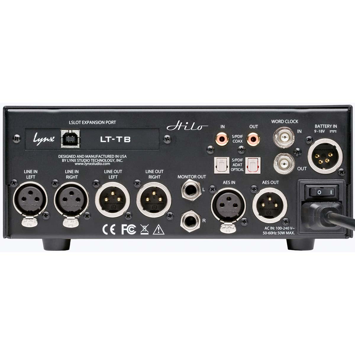 Lynx Studio Technology HILO-TB Hilo TB Reference A/D D/A Converter System with Thunderbolt - Black