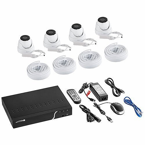 Speco ZIPK4N1 4 Channel Surveillance Kit with Four 5MP IP Cameras 1TB Kit