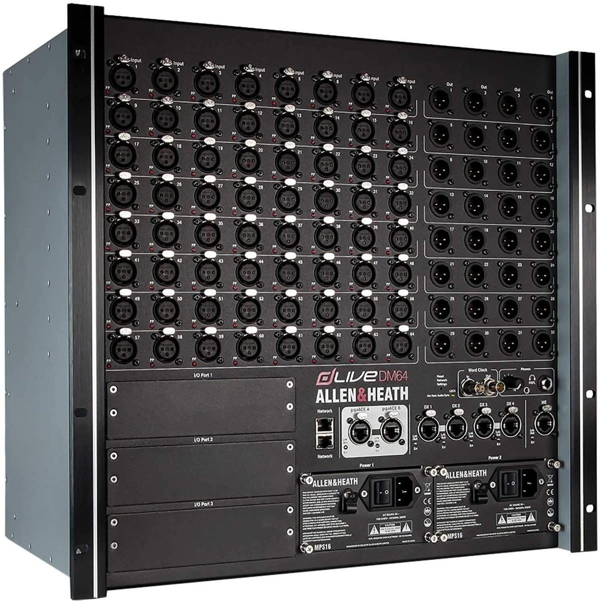 Allen & Heath dLive DM64 S-Class MixRack with 64-Inputs and 32-Outputs