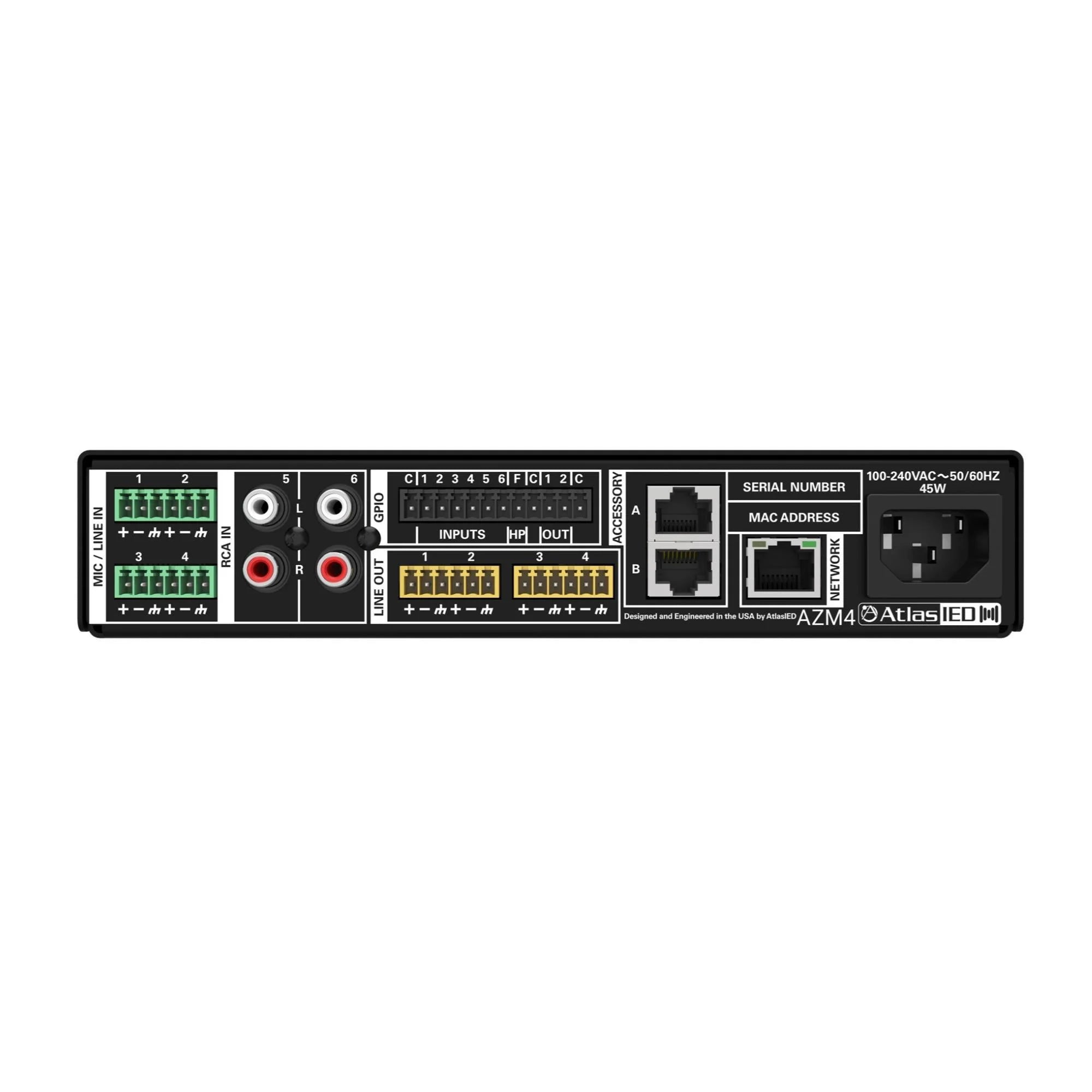 Atlas IED AZM4 Atmosphere™ 4-Zone Audio Processor