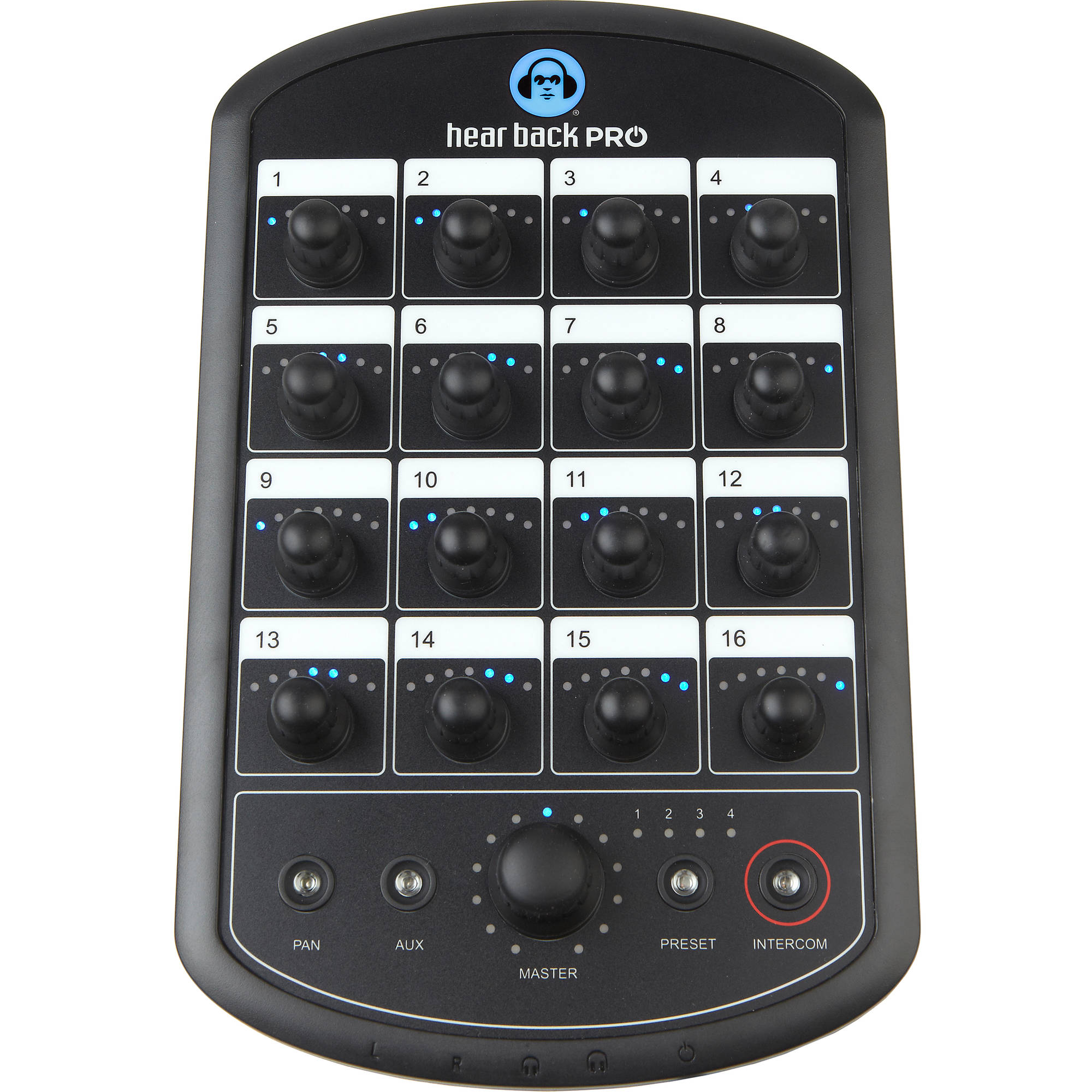 Hear Technologies PROHB4DA Hear Back PRO Four Pack, Dante™ Input Network-Based 16-Channel Personal Monitor Mixer System Package