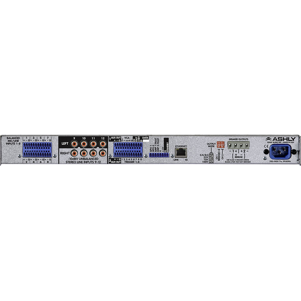 Ashly MXA 1502 12x4 Mixer Amplifier, w/ DSP, Network Connectivity