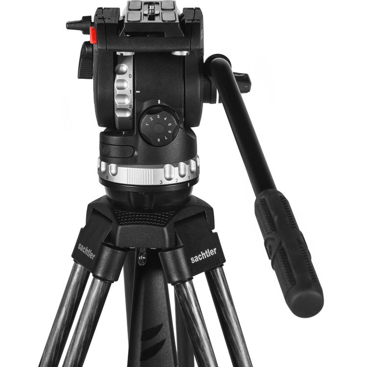 Sachtler 1018C System Ace XL MS CF Tripod System with Ace XL Fluid Head, Ace 75/2 CF Tripod, Ace Mid-Level Spreader