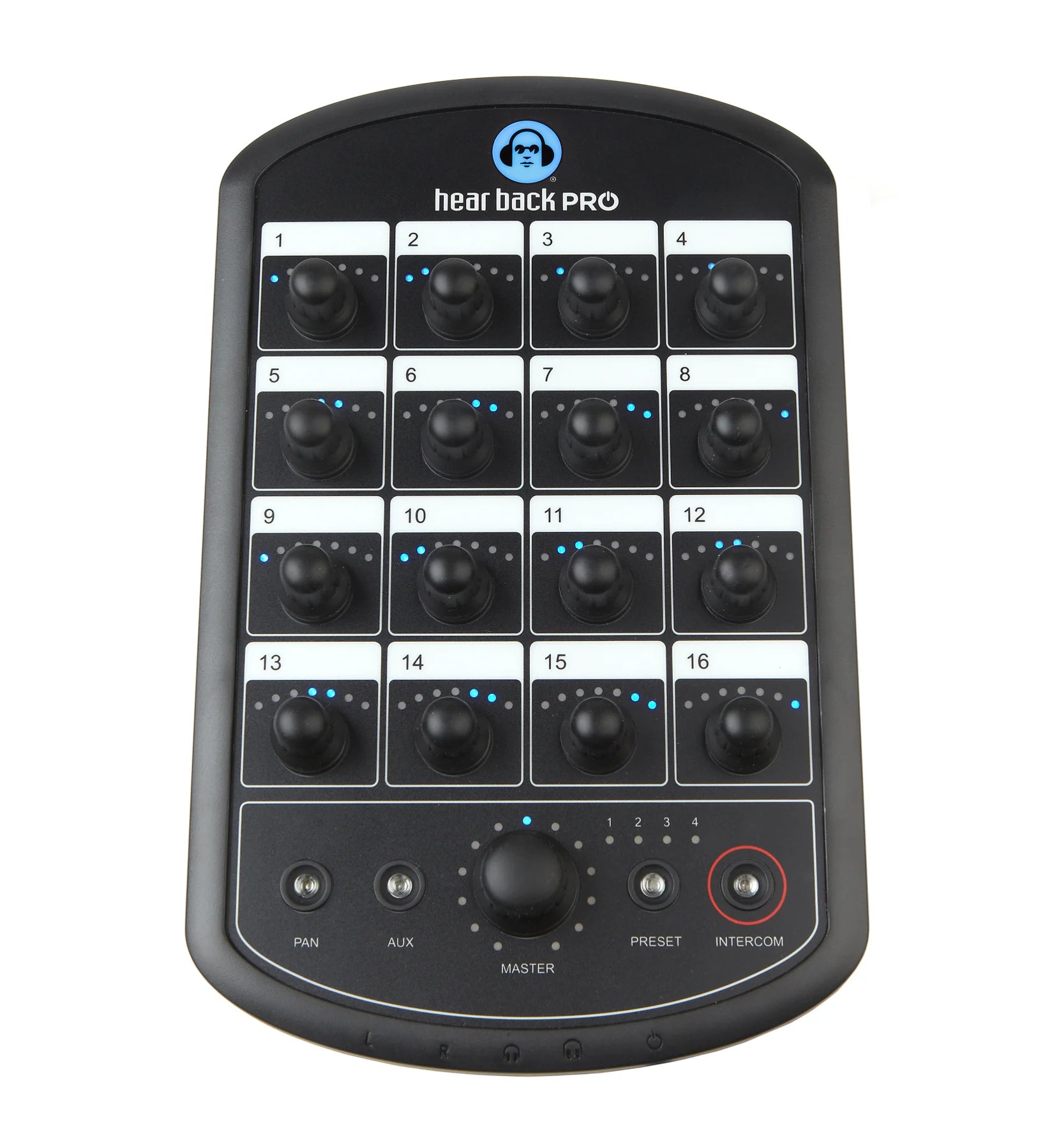 Hear Technologies HEAR-BACK-FOUR-PK-A Hear Back PRO Four Pack, ADAT Input Network-Based 16-Channel Personal Monitor Mixer System Package