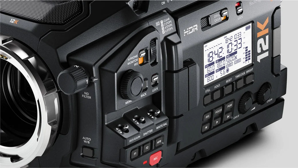 Blackmagic Design URSA Mini Pro 12K Cinema Camera with Cinematic Super 35 Sensor, Body Only
