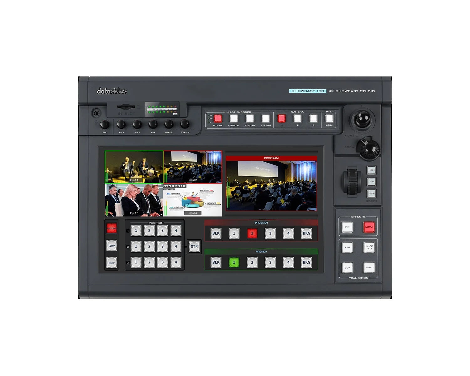 Datavideo SHOWCAST-100-20X Includes ShowCast 100, 3x PTC-300, 3x HBT-15, HBT-30