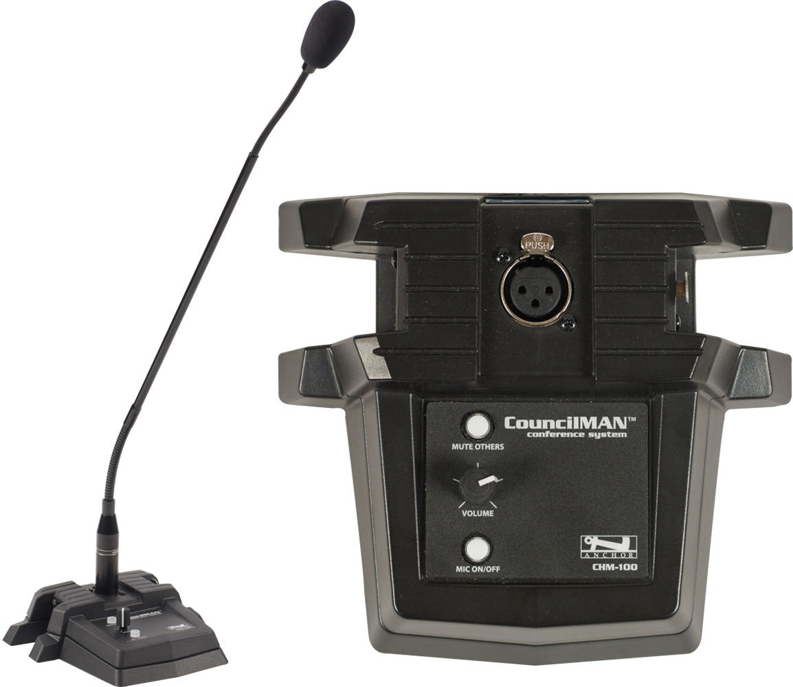 Anchor CM-6 Portable Conference System with 5 Delegate Mics and 1 Chairman Mic