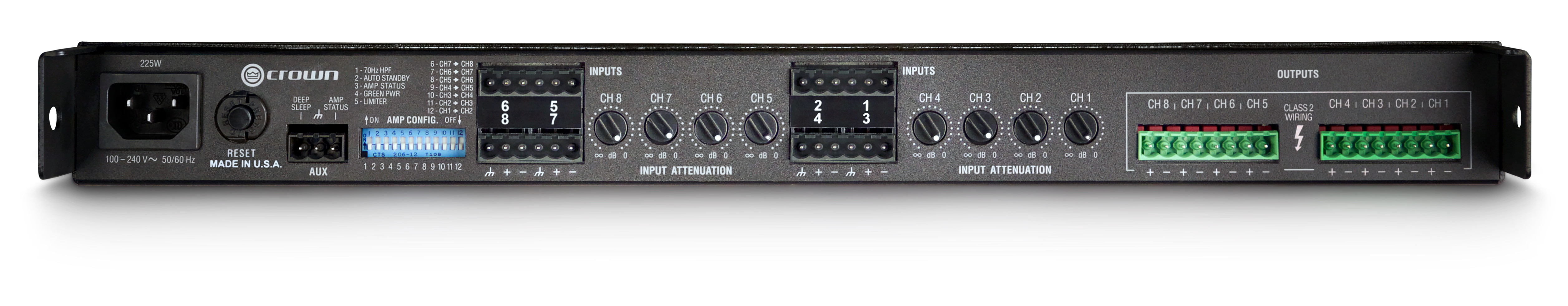 Crown CT 875 8-Channel, 75 W at 4 Ohm Power Amplifier