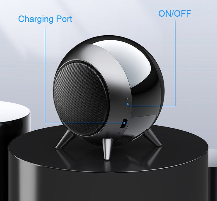 Portable Mini Wireless Bluetooth 5.0 Speaker, with Cool Metal Shell, L ...