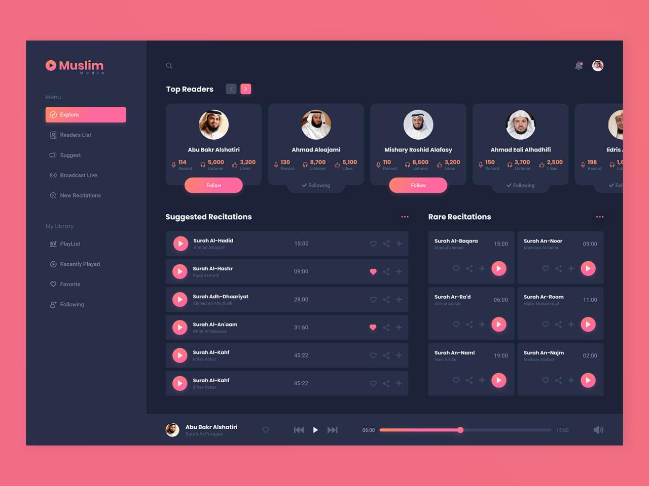 Media player concept design by Badr Ragab on Dribbble