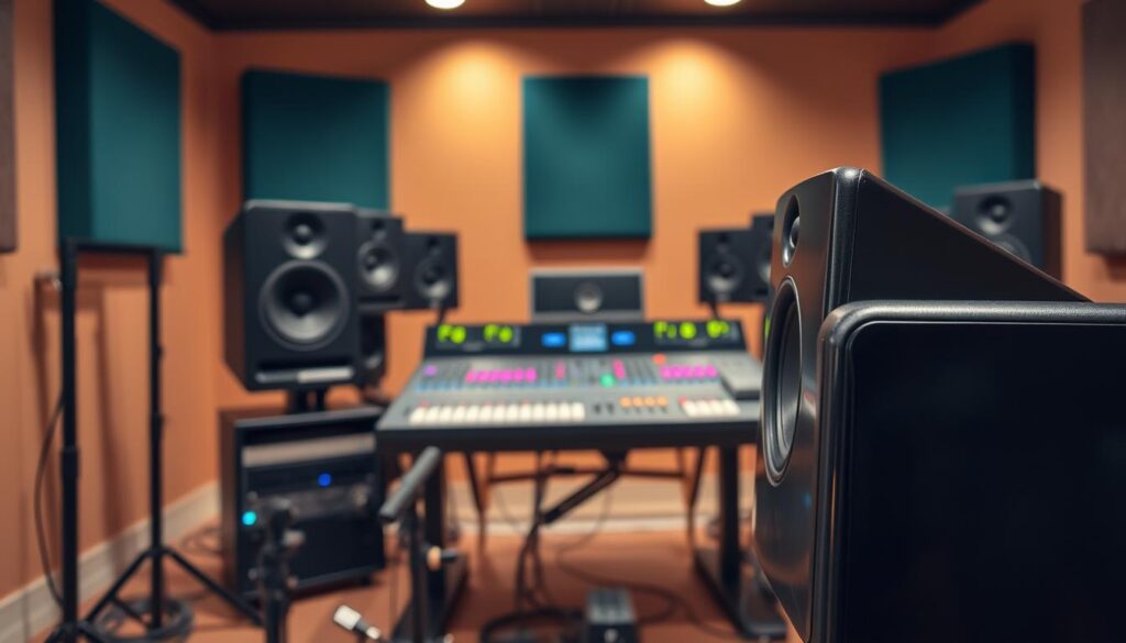 Professional studio monitors and high-end audio equipment