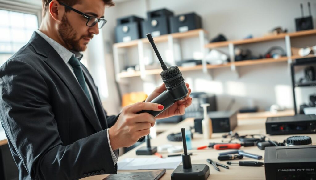 Wireless microphone maintenance